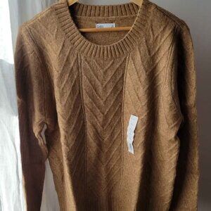 NWT - Croft & Barrow Pullover Knit Sweater - XL - Camel Heather